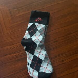 Argyle Patterned Men's Socks - Black, Gray, and Red